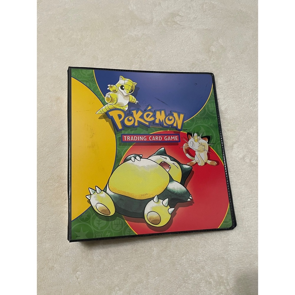 Vintage 1999 Pokemon TCG Ultra PRO 3 Ring Binder Snorlax Mewtwo WOC08344